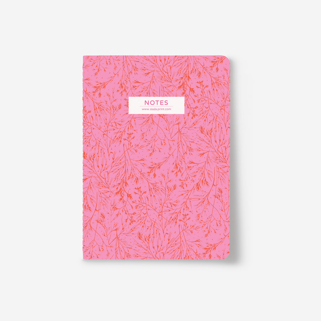 PINK BLOSSOM - מחברת פריחה בורוד Small notebook