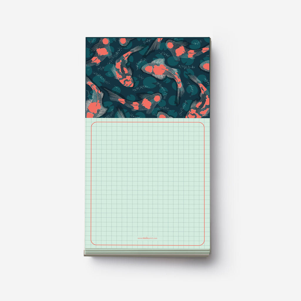 JAPANESE KOI FISH - פנקס פטרן דגים Medium notepad