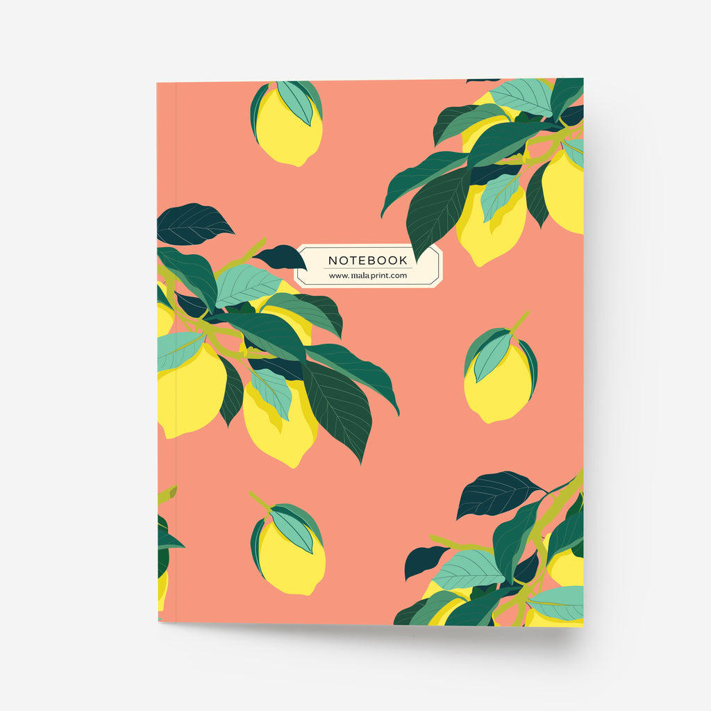 HAPPY LEMONS - מחברת לימונים משמחת A5 notebook