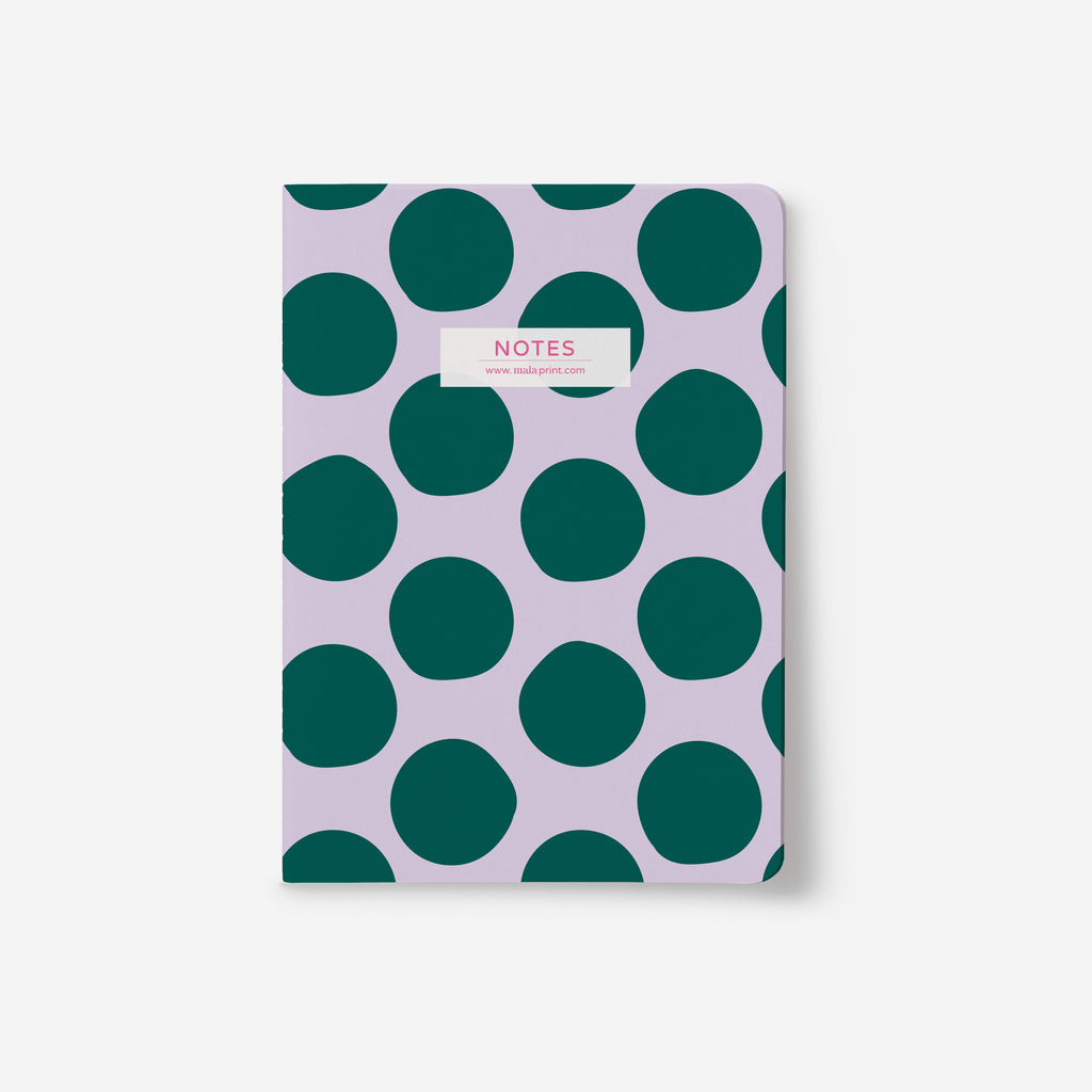 DOTS IN GREEN - מחברת נקודות ירוקות  Small notebook