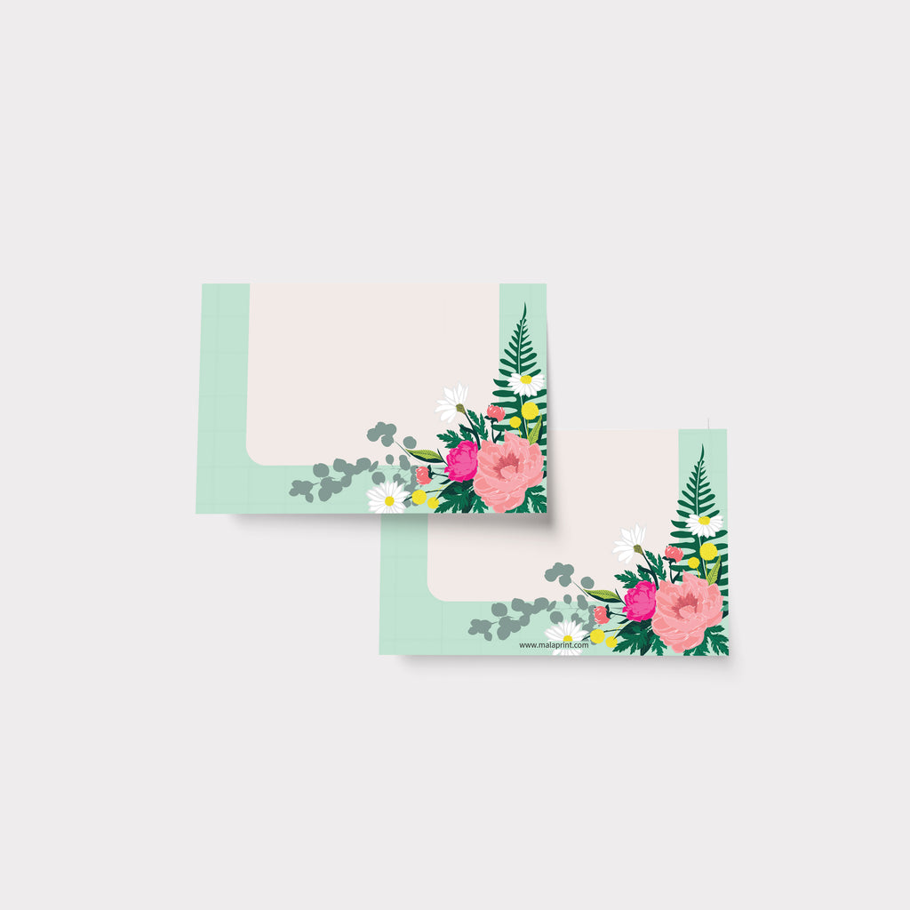 FLOWERS - פתקי הושבה זר פרחים seating card