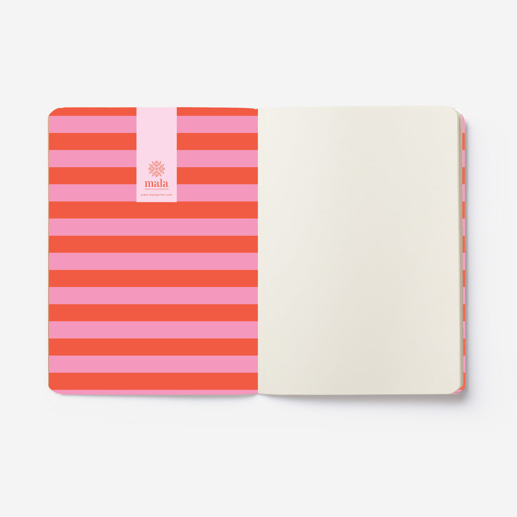 PINK BLOSSOM - מחברת פריחה בורוד Small notebook