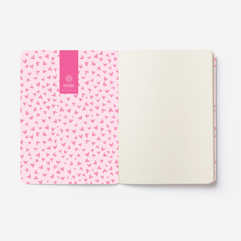 PINK GRID - מחברת גריד ורוד משמח  Small notebook