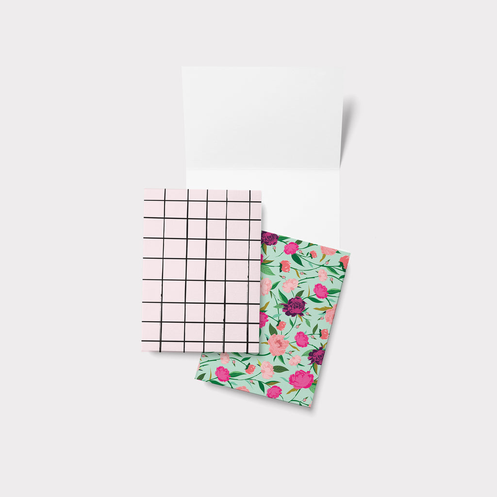 GRID & FLOWERS - גריד ופרחים greeting card