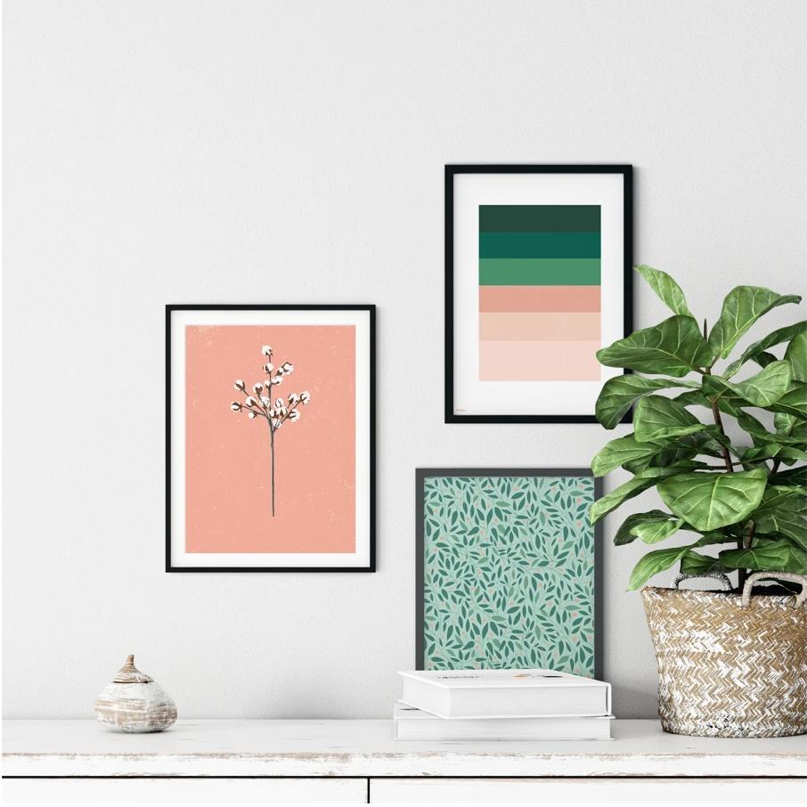 PEACH & GREEN PALETTE - הדפס פלטת צבעים  Small poster