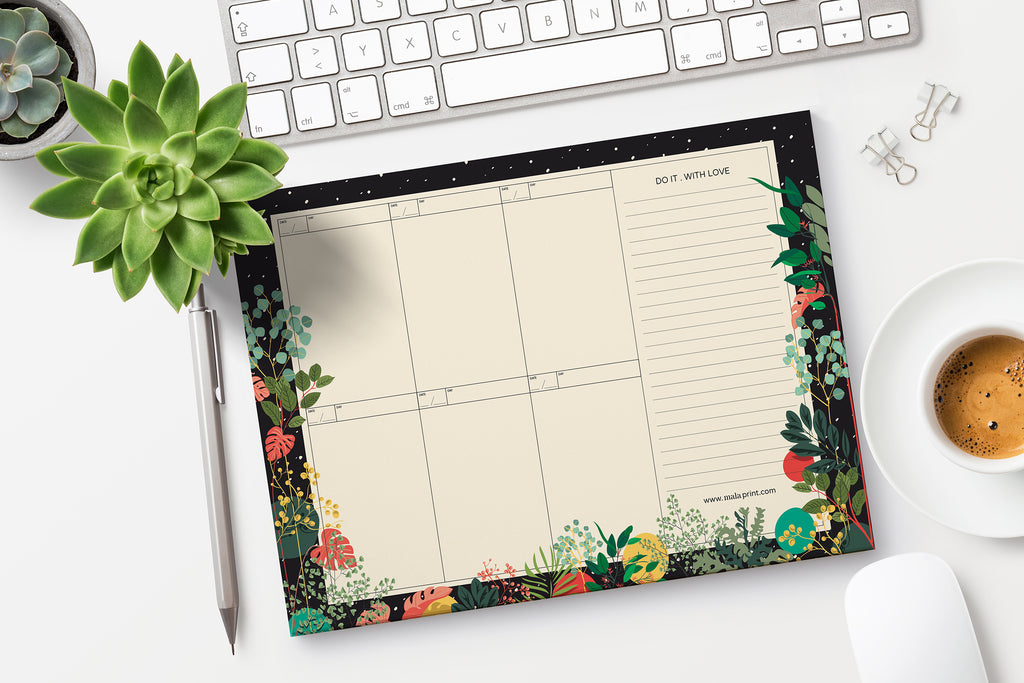 STARRY NIGHT  - לוח תכנון שבועי  weekly planer