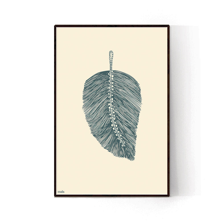 MACRAME LEAF - הדפס עלה מקרמה Medium/Small poster