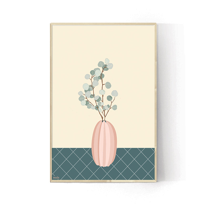 EUCALYPTUS IN A VASE - הדפס אקליפטוס באגרטל Medium poster