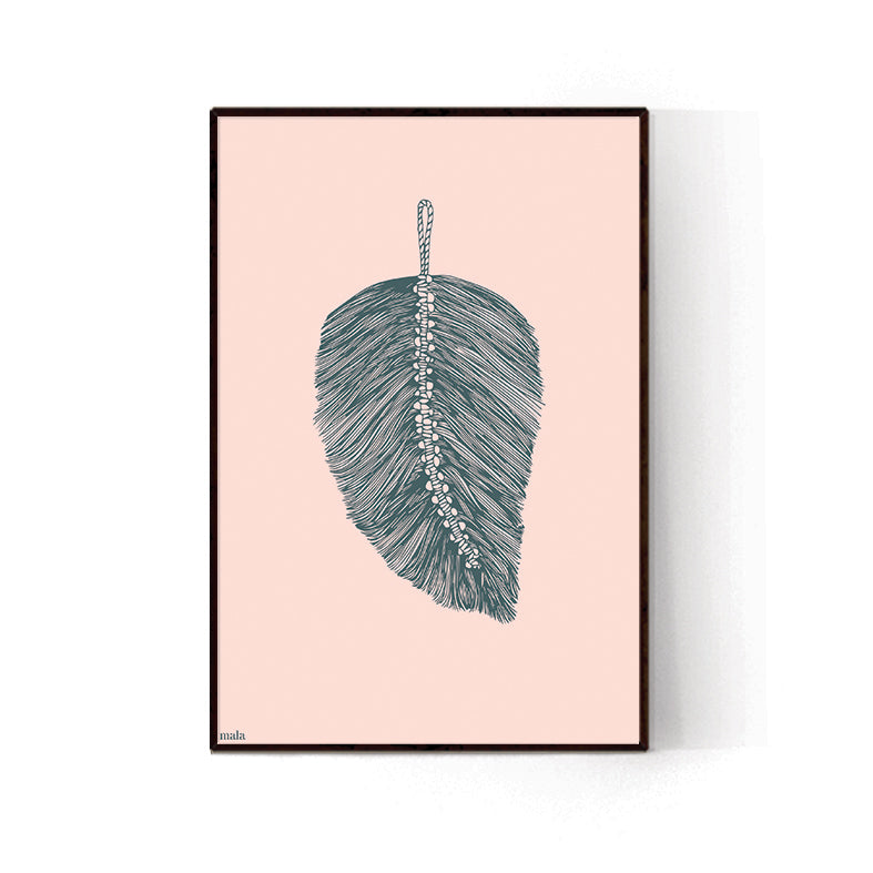 MACRAME LEAF - הדפס עלה מקרמה Small poster