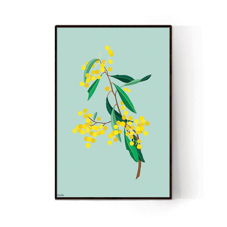YELLOW BRANCH - הדפס ענף פריחה צהובה Medium/Small poster