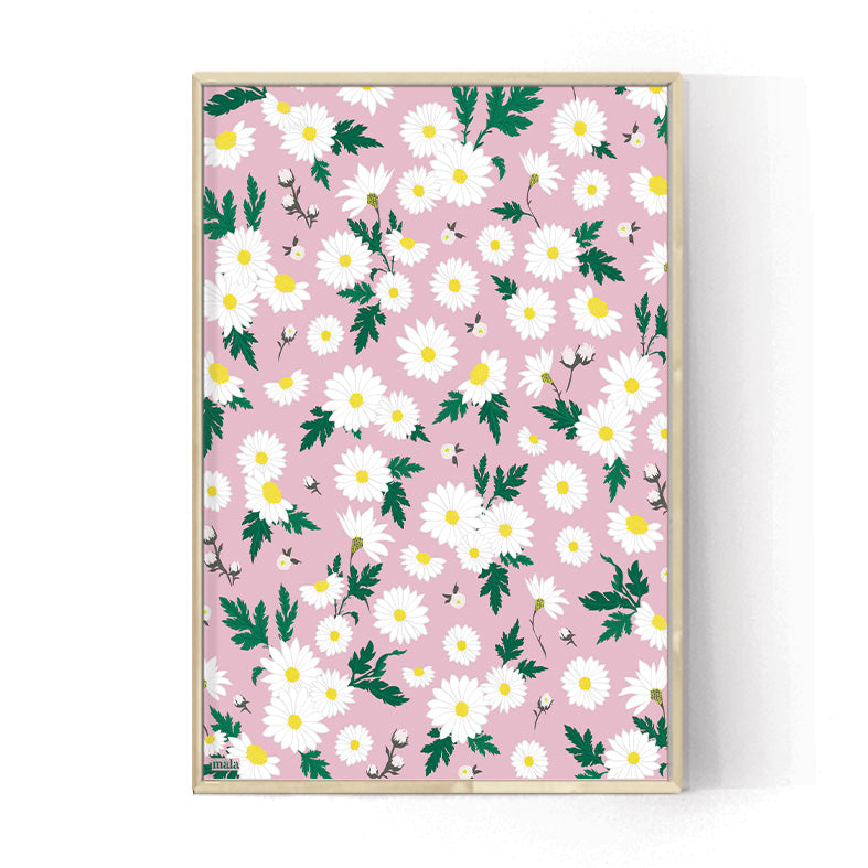 CHRYSANTHEMUM FLOWERS IN PURPLE - הדפס חרציות בסגול Medium/Large poster