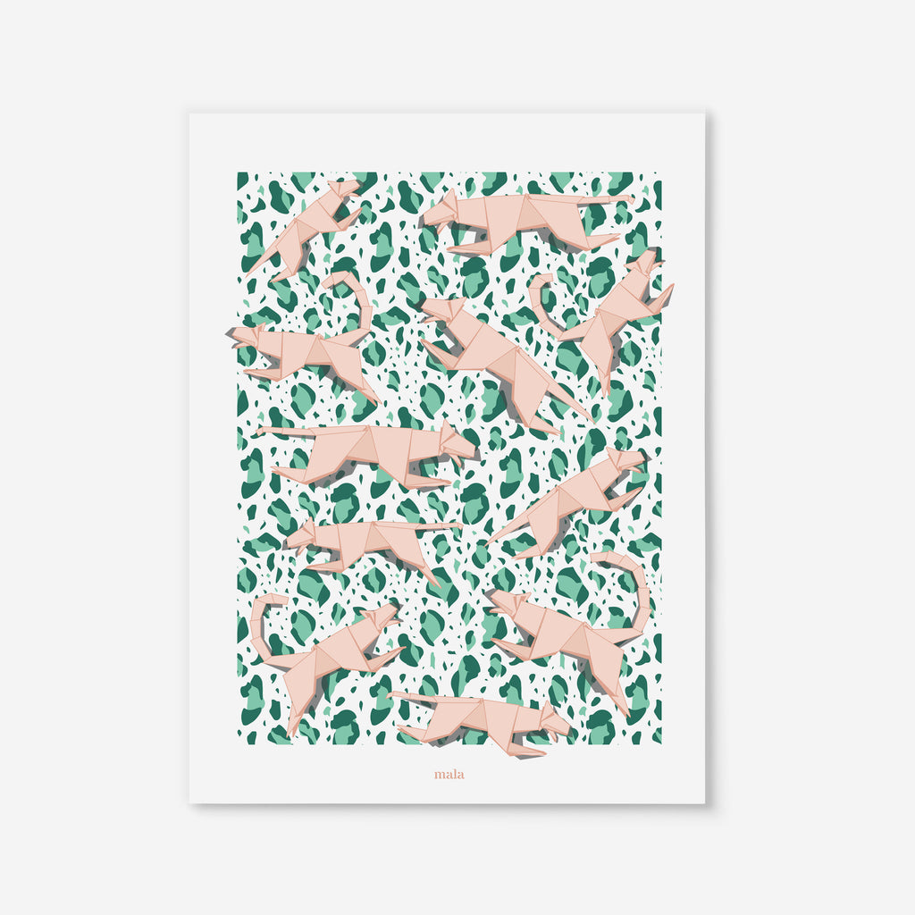 ORIGAMI LEOPARDS poster