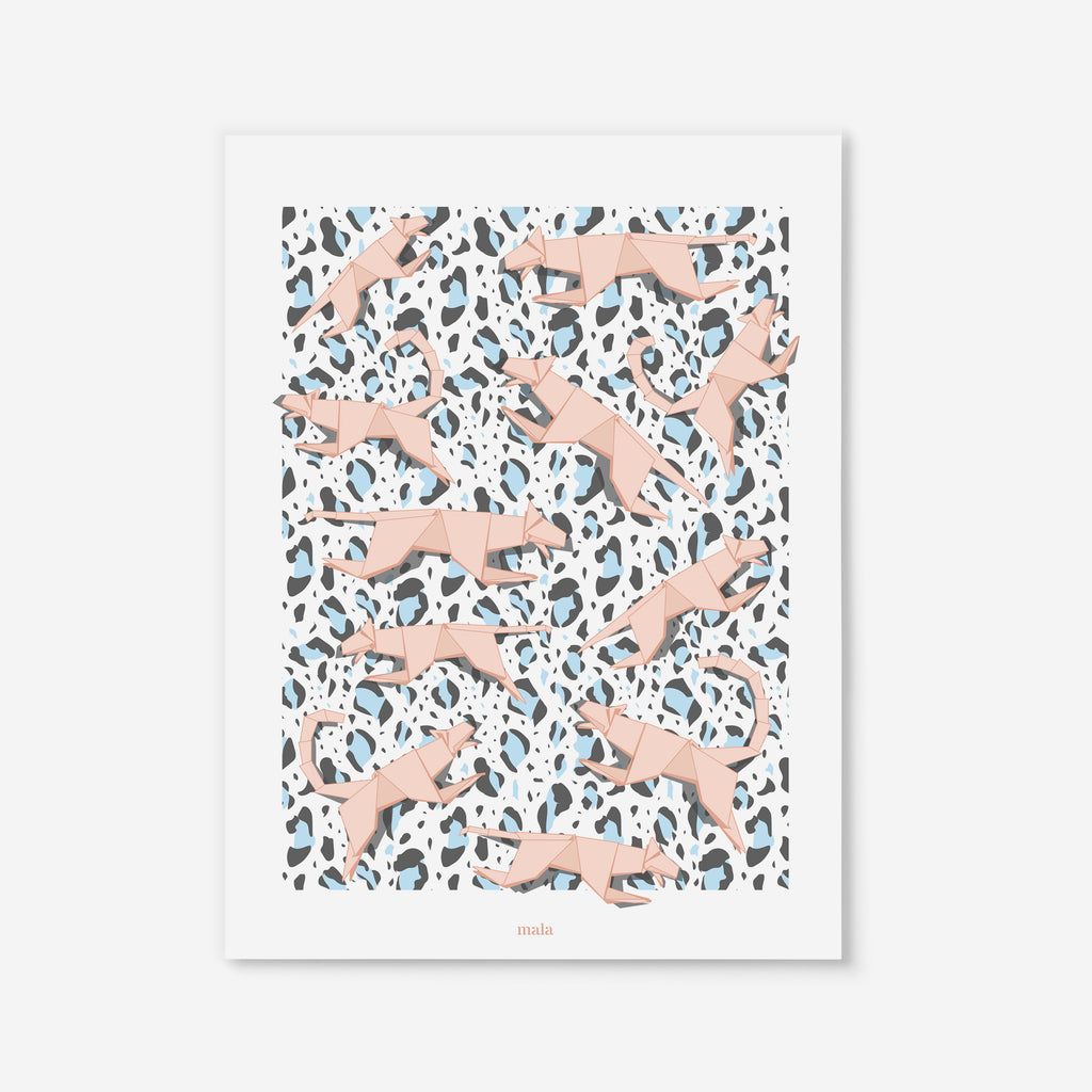 ORIGAMI LEOPARDS poster