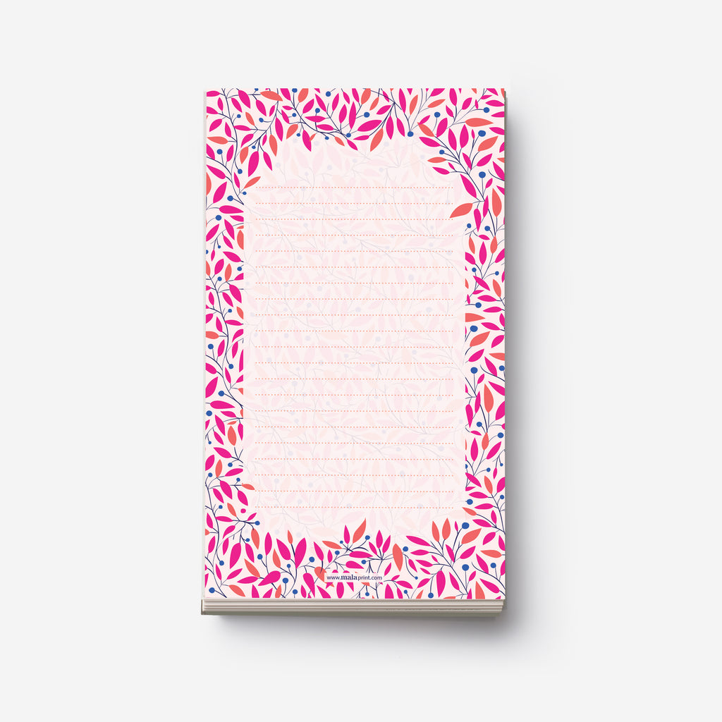 LEAF PATTERN - פנקס תפזורת עלים Medium notepad