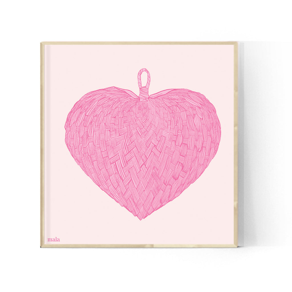 PINK HEART - הדפס לב ורוד Large poster