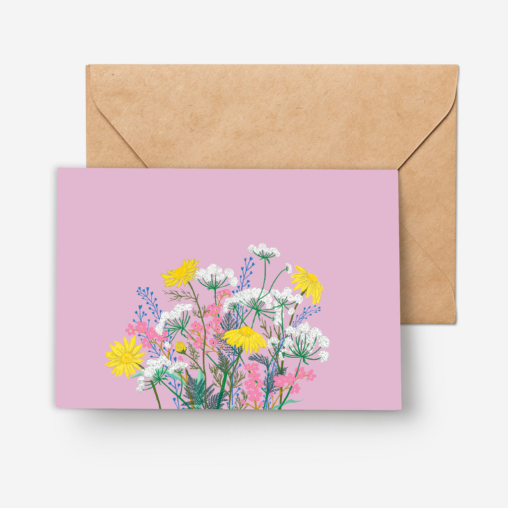WILDFLOWERS - כרטיס פרחי שדה   Large greeting card