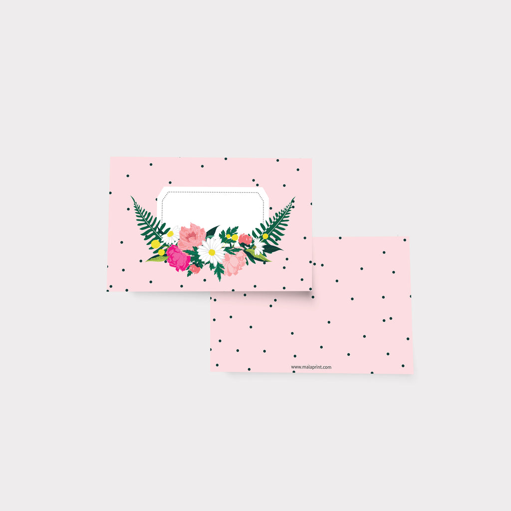 FLOWERS BOUQUET seating card