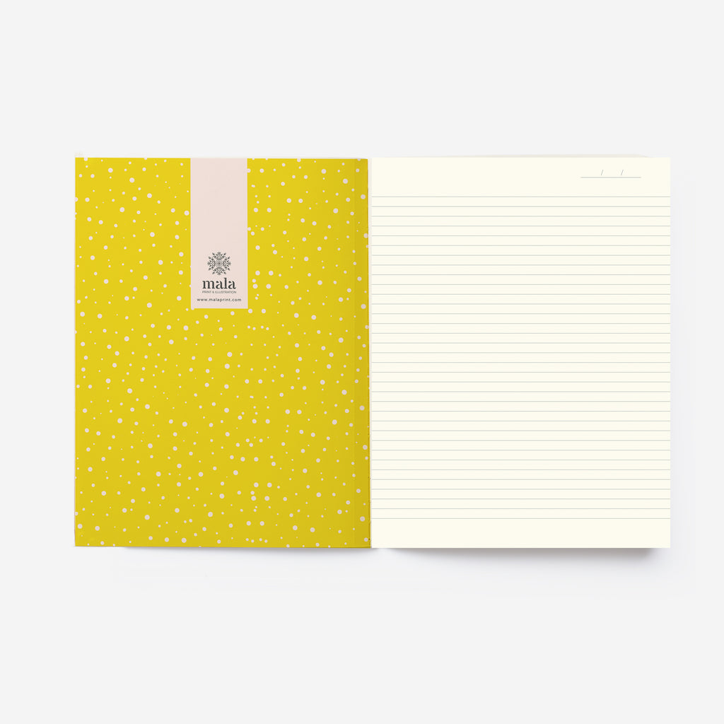 YELLOW FLOWERS - מחברת פרח צהוב A5 notebook