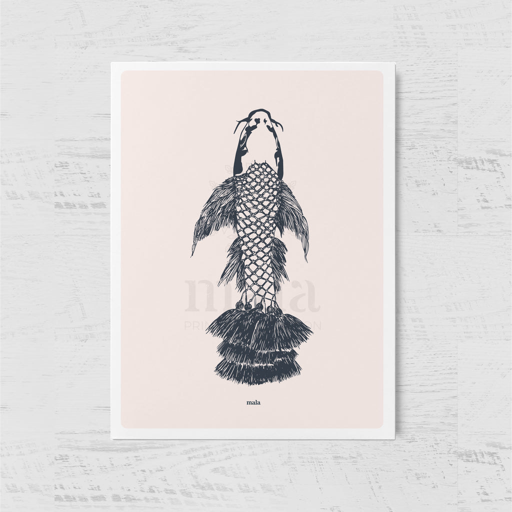 KOI FISH גלויית דג מקרמה Large postcard
