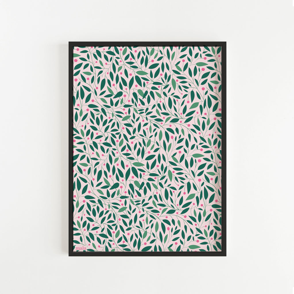 LEAF PATTERN poster - הדפס צמיחת עלים  Small poster