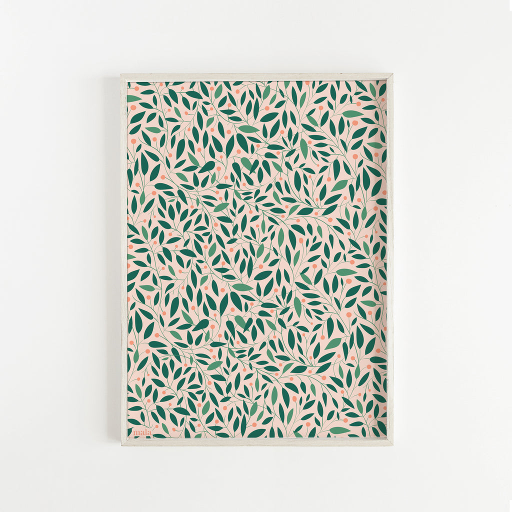 LEAF PATTERN - הדפס צמיחת עלים  Small poster