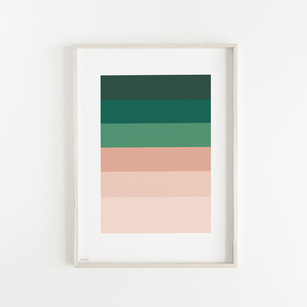 PEACH & GREEN PALETTE - הדפס פלטת צבעים  Small poster