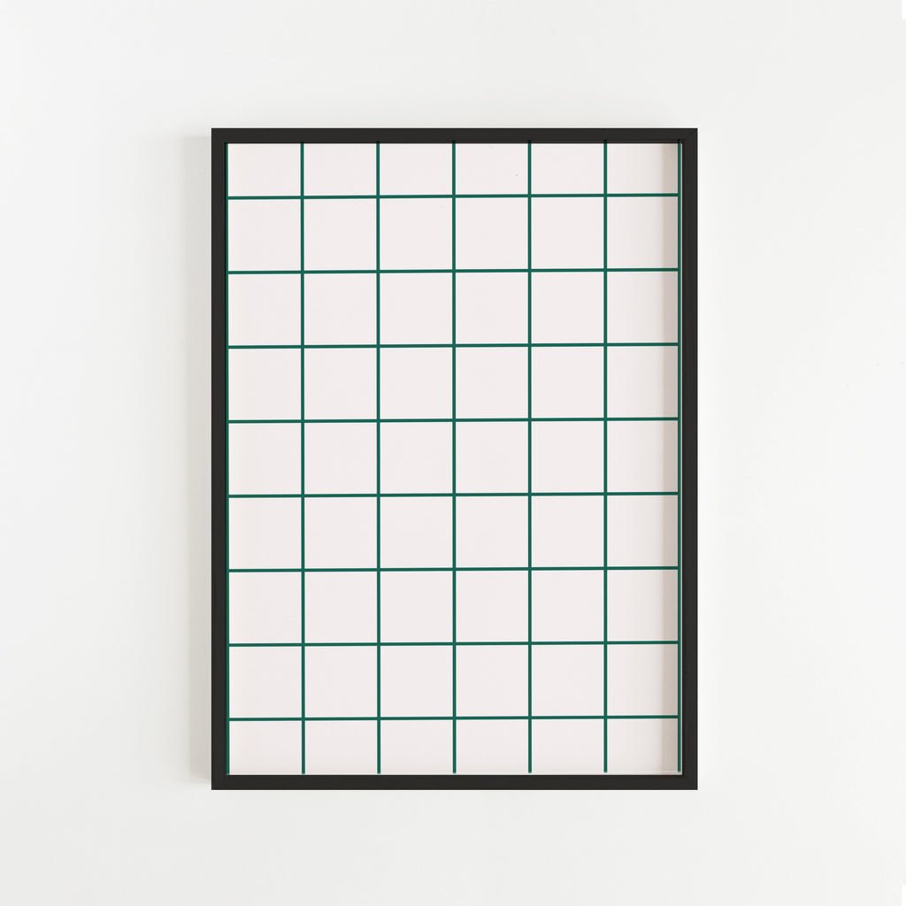 GREEN GRID - הדפס גריד ירוק  Small poster