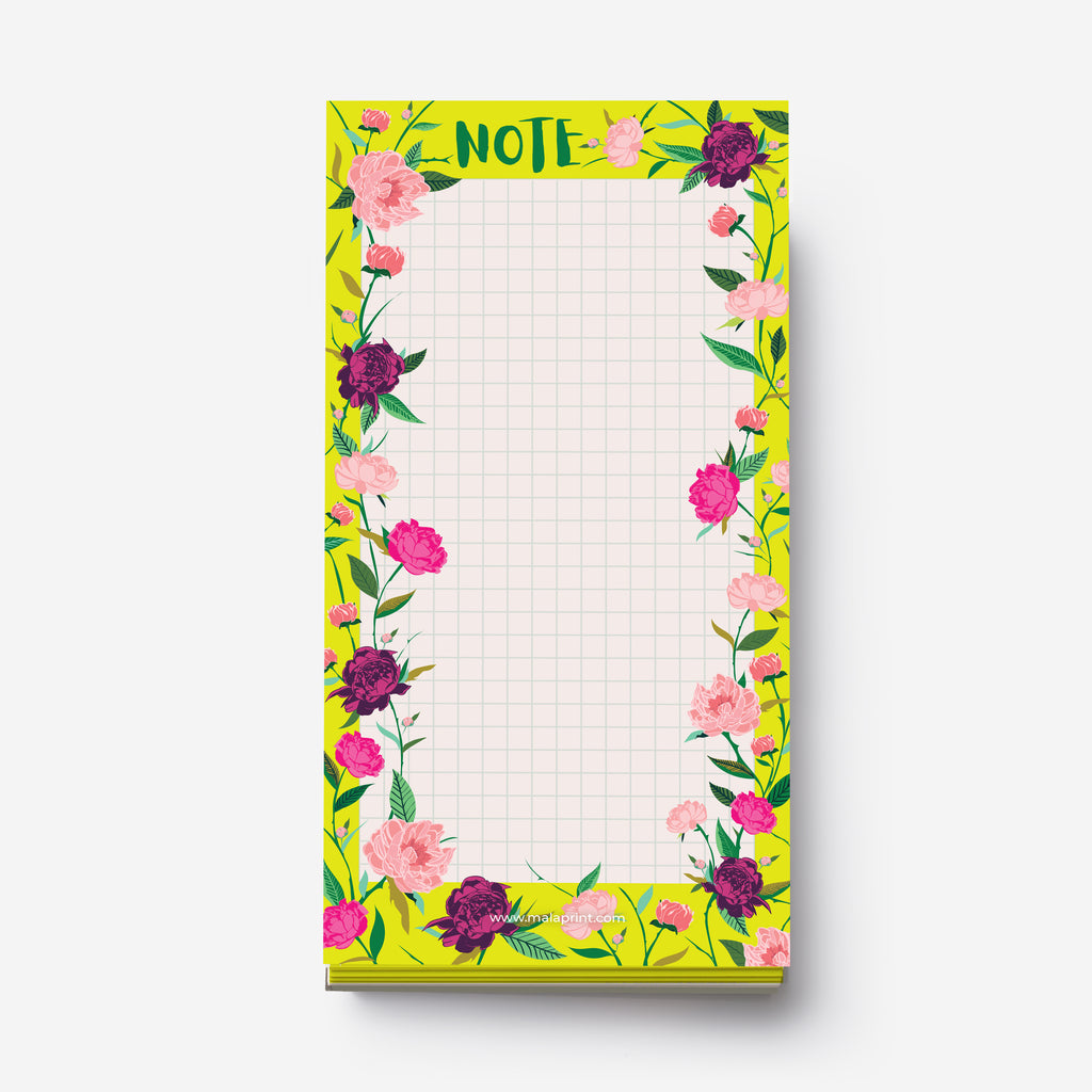 PEONIES FLOWERS - פנקס פרחים Large notepad